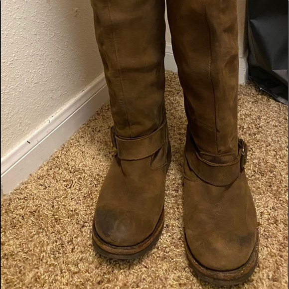 Jeffrey Campbell Over-the-Knee Brown Leather Boot - Picture 5 of 16